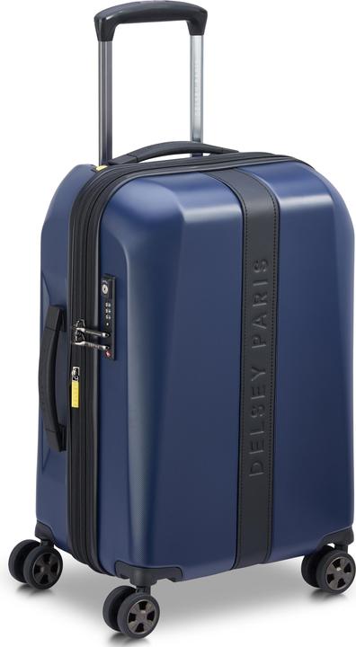 Delsey Valise extensible Promenade Hard 2.0, 55 cm, bleu (55 l)