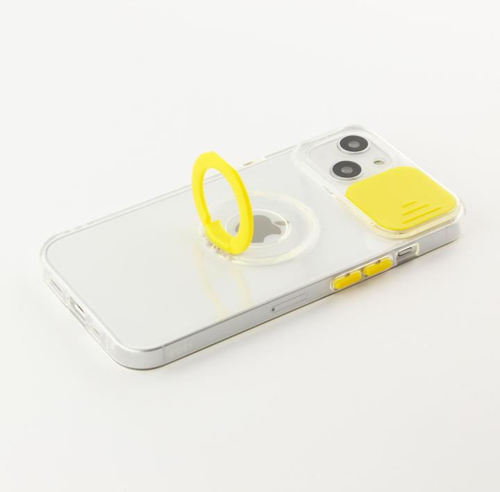 Image du produit PhoneLook Coque Caméra clapet avec anneau jaune (Apple iPhone 14 Plus)