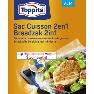 Actual product image Toppits Roasting and steaming bag 2-in-1 8 pieces (8 x)