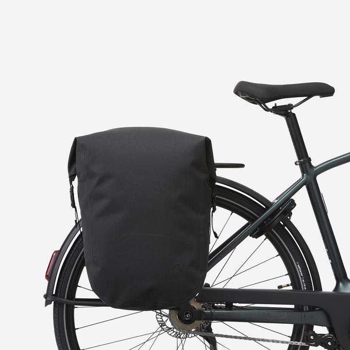 Image du produit Btwin Sacoche vélo 900 27L imperméable noir (27 l, Sacoches)