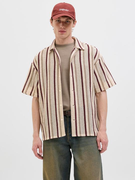 Actual product image Jack & Jones Jorbellagio Crochet Shirt Ss Sn (XL)
