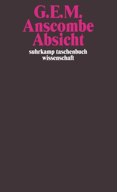 Actual product image Absicht (German, Gertrude Elizabeth Margaret Anscombe, 2010)