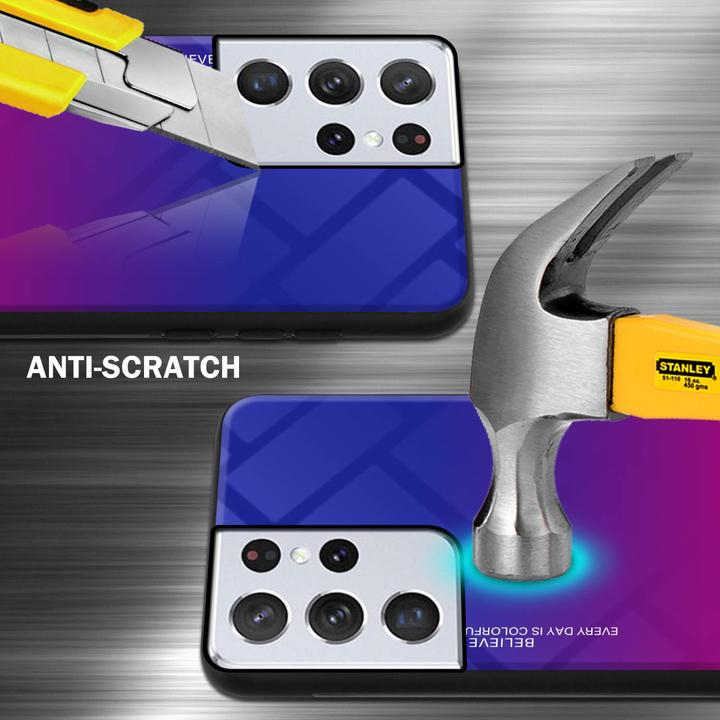 Produktbild Cadorabo TPU 2 Farben Glas Hülle (Samsung Galaxy S22 Ultra)
