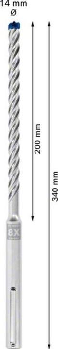 Actual product image Bosch Professional Zubehör Expert SDS max-8X hammer drill bit, 14 x 200 x 340 mm (14 millimetres)