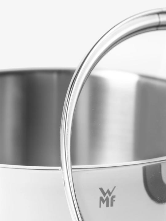 Produktbild WMF Spargeltopf Kochtopf Induktion hoch 16cm Topf mit Glasdeckel 5,0l Edelstahl (16 cm, Kochtopf, Edelstahl)