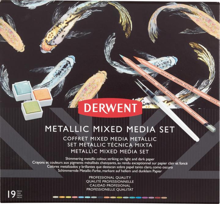 Actual product image Derwent Metallic mixed media set