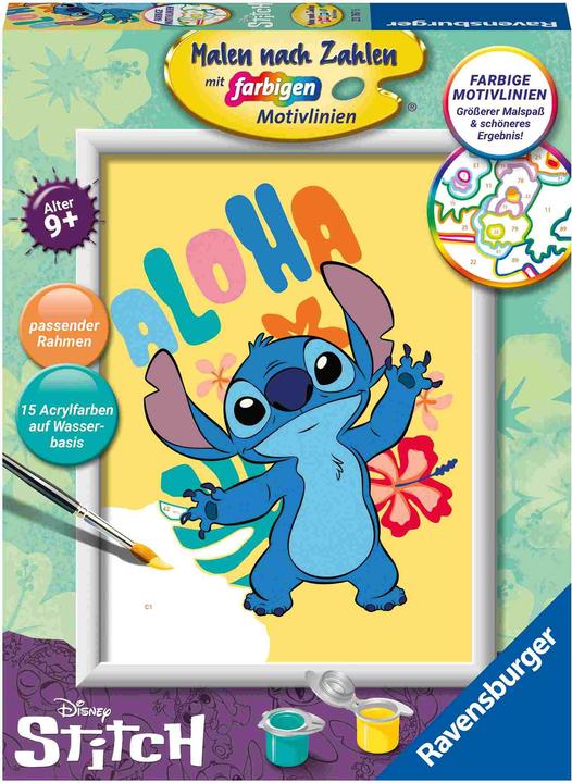 Ravensburger Malen nach Zahlen 23767 - Disney Stitch - Kinder ab 9 Jahren
