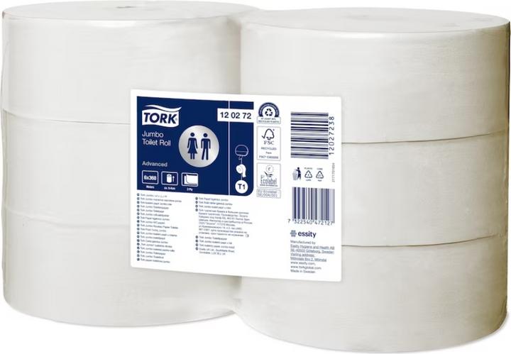 Image du produit kaiserkraft Papier toilette, rouleau jumbo industriel (6 x)