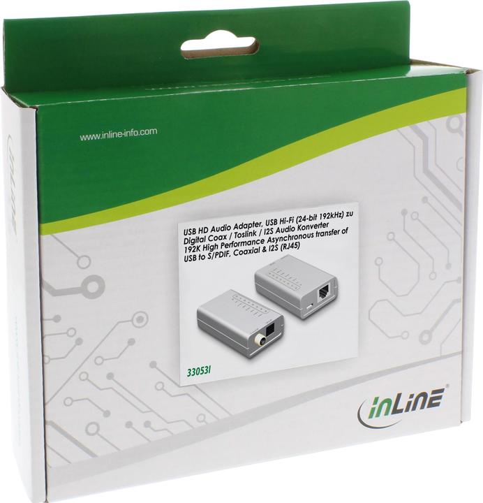 Actual product image InLine USB HD Audio Adapter (Camera Converter)