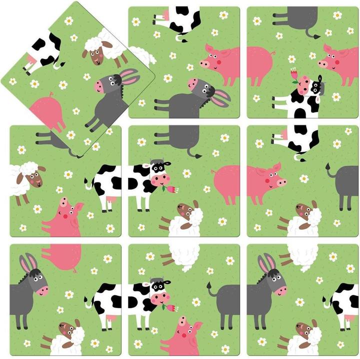 Actual product image Darn square - farm animals (German)