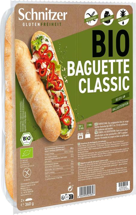 Actual product image Schnitzer Gluten-free organic corn baguette (360 g)