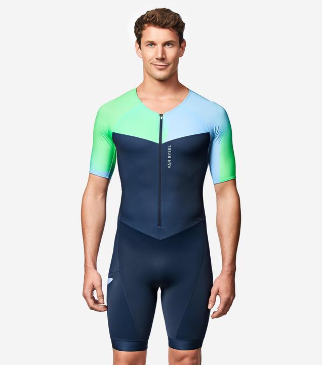 Van rysel Kurzdistanz-Triathlon-Trisuit Für Herren, Kurze Ärmel