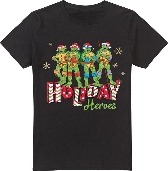 Actual product image Teenage Mutant NT Mens Holiday Heroes Christmas T-Shirt (XXL)