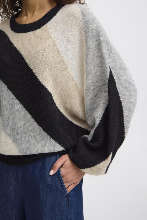 Actual product image Ichi 's long sleeve sweater ihkaara short2 (M)