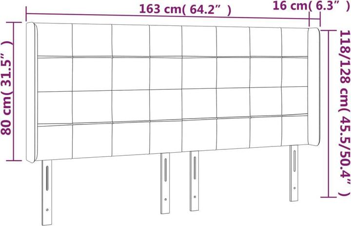 Produktbild VidaXL Benson (163 x 16 x 128 cm)
