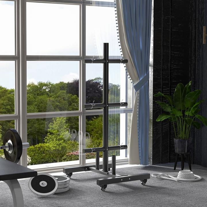 Actual product image SportNow Weight plate rack with rollers