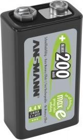 Image du produit Ansmann maxE - Batterie 9V - NiMH - (rechargeable) (25 pcs, 9V Block, 200 mAh, Batterie)