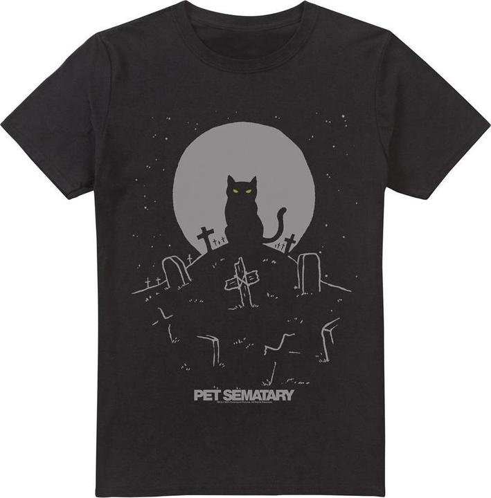 Actual product image Pet Sematary Mens Cat With Tombstones T-Shirt (XL)