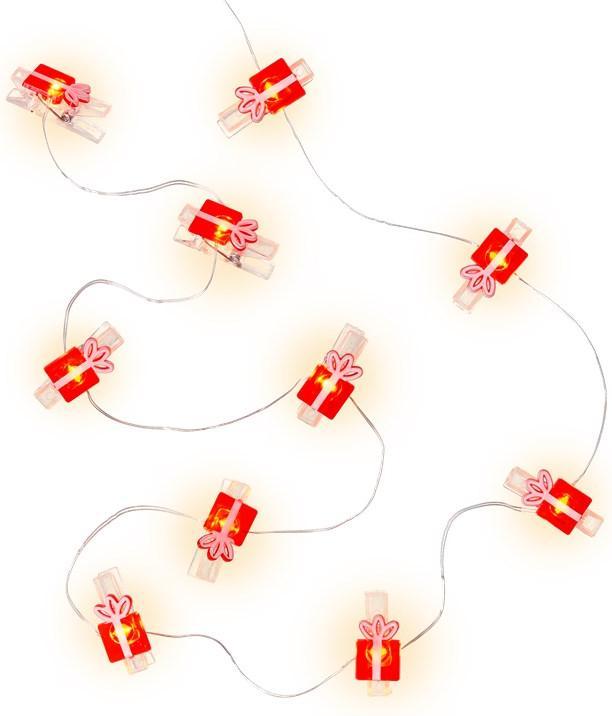 Produktbild Goobay 10er LED-Fotoclips-Lichterkette "Geschenk" (1.40 m)