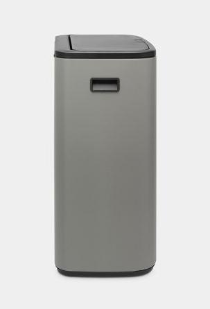Image du produit Brabantia Poubelle de recyclage Bo Touch Bin 60 litres, Mineral Concrete Grey (60 l)