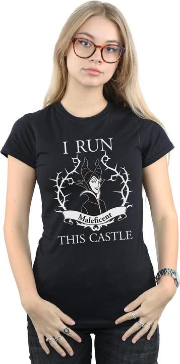 Actual product image Maleficent Womens/Ladies I Run This Castle Cotton T-Shirt (S)