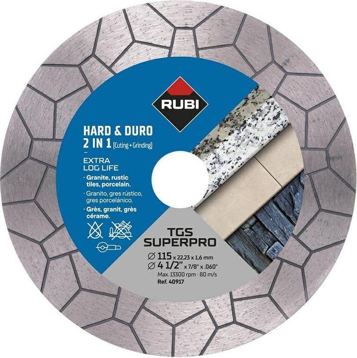 Rubi Tarcza Diamentowa Tgs 125 Superpro Do Cięcia I Szlifowania 2w1