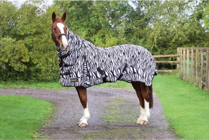 Actual product image Hy Stormx Original Zebra Pattern Fly Protection Horse Blanket (183 cm)