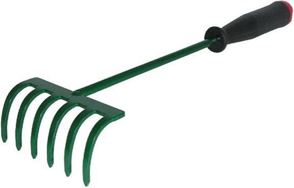 Actual product image Kard Grabki Ogrodowe 6-Zebów Pręt Metalowy 30cm Z Rączką
