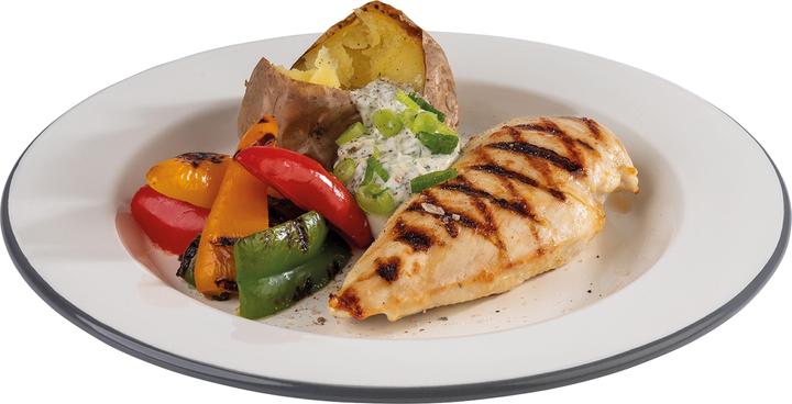 Image du produit APS Assiette plate en émail, diamètre : 260 mm, lot de 2 (2 x, 26 cm)