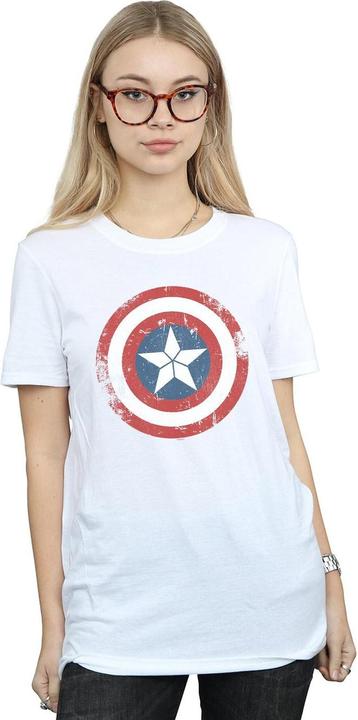 Image du produit - T-shirt CAPTAIN AMERICA CIVIL WAR DISTRESSED SHIELD - Femme (S)