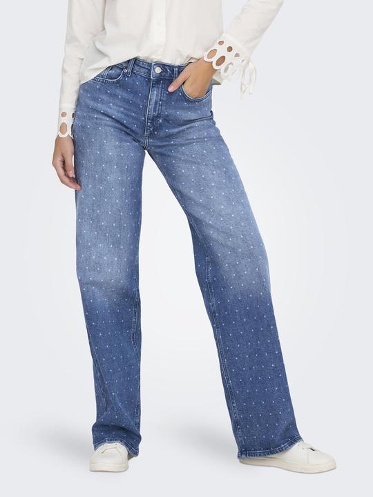 Immagine prodotto Only ONLJUICY Hohe Taille Weiter Beinschnitt Jeans Jeans mit weitem Bein (W29/L32)