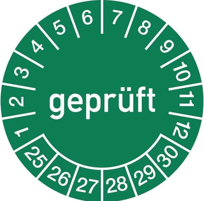 HP Autozubehör Mehrjahresprüfplakette Ø 30 mm geprüft 2025 - 2030 Folie