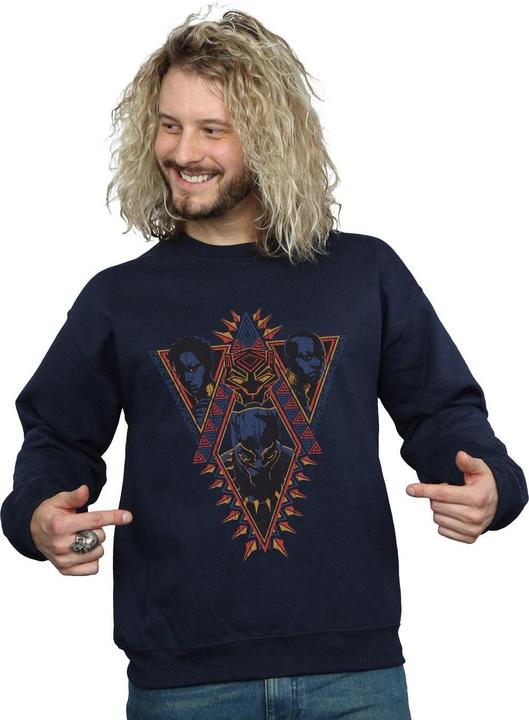 Immagine prodotto Felpa in cotone Black Panther Tribal Heads (3XL)