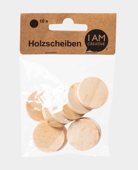 Image du produit I Am Creative Rondelles de bois, FSC, 10 pcs.