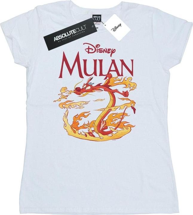 Actual product image Disney Womens/Ladies Mulan Mushu Dragon Fire Cotton T-Shirt (L)