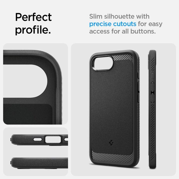 Immagine prodotto Spigen Rugged Armor MagFit TPU Back Cover Schwarz Apple iPhone 16e (Apple iPhone 16e)