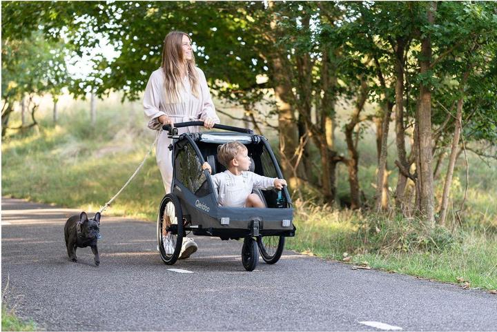 Actual product image Qeridoo Sportrex 1 Limited Edition Jeans Blue children's bike trailer