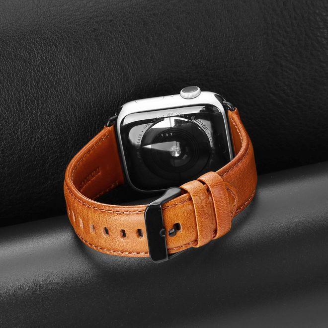 Image du produit Dux Ducis Business Series Bracelet de remplacement en cuir véritable (44 mm, 45 mm, 42 mm, Cuir véritable, Apple Watch Series 1, Apple Watch Series 2, Apple Watch Series 3, Apple Watch Series 4, Apple Watch Series 5, Apple Watch Series 6, Apple Watch Series 7, Apple Watch Series 8, Apple Watch Series 9, Apple Watch SE)