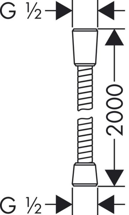 Produktbild hansgrohe HG Metallbrauseschlauch SENSOFLEX 2000mm chrom (200 cm)