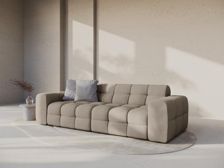 Actual product image Micadoni Velvet Sofa, "Kendal", 4 Seats, 255x103x79Made in Europe (3-seater, 2 person sofa, 4-seater)