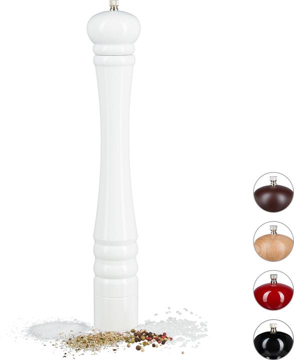 Actual product image Relaxdays Wooden Pepper Mill (Chili, Sea salt, Salt)
