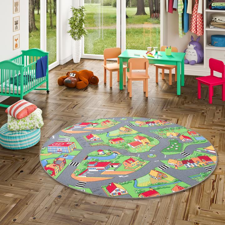 Image du produit Snapstyle Tapis de jeu pour enfants Little Village Green Round (200 x 200 cm)