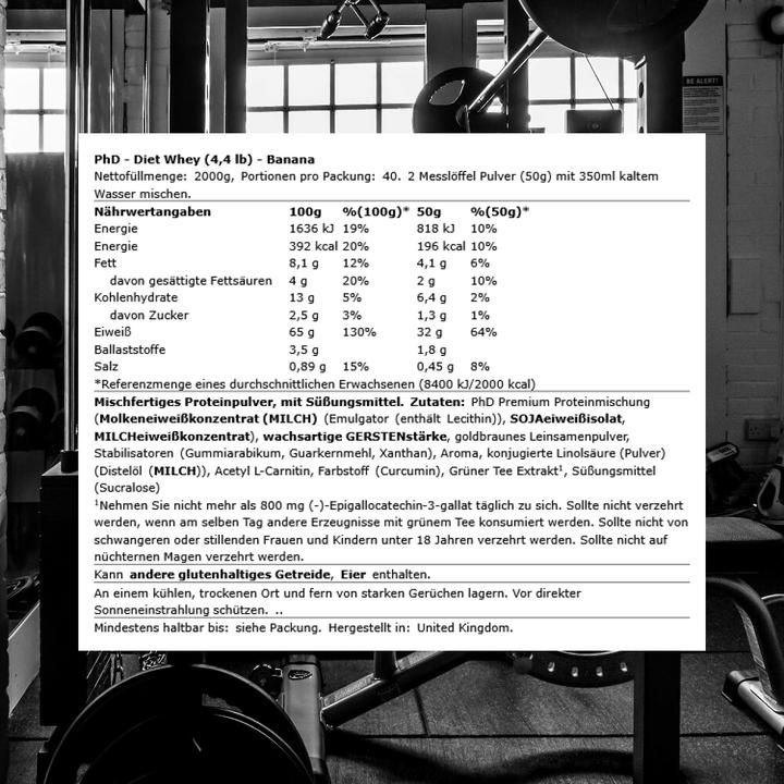 Produktbild PhD Nutrition Diet Whey (Banane, 1 Stk., 2000 g)