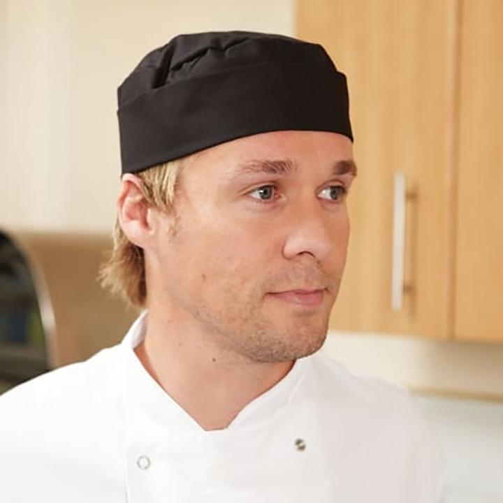 Produktbild Dennys SkullCap Kochmütze Kochkappe schwarz (2 StückPackung)