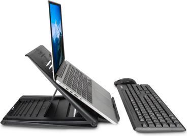 Produktbild Hamlet Tiramisu Notebook-Ständer. Universeller Notebook-Ständer mit kabelloser Tastatur und Maus