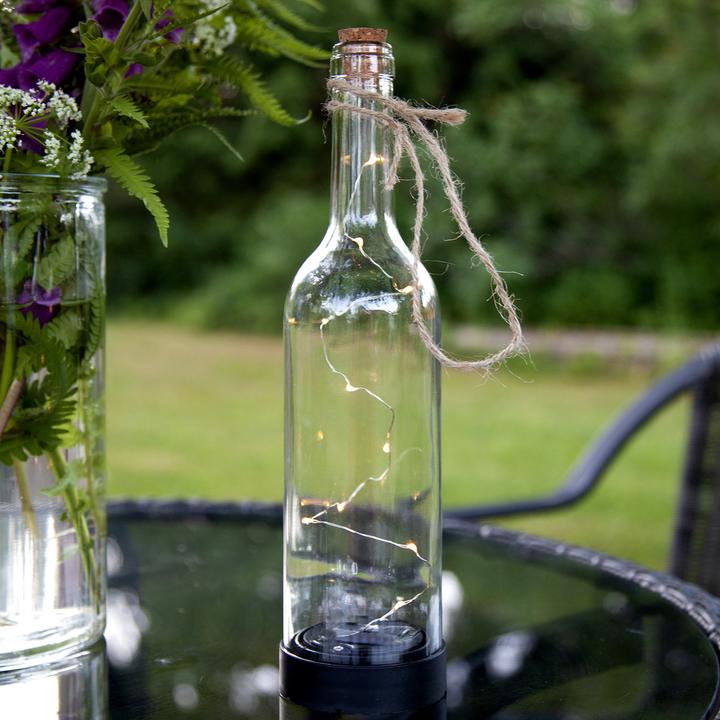Produktbild Star Trading LED Laterne Flasche Transparen (8.5 x 8.5 x 32 cm, 1 x)