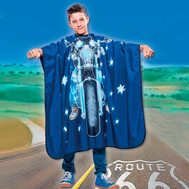 Actual product image Trend-Design T.D. Youngster cutting cape Easy Rider with hook closure turquoise