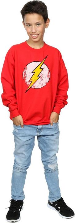 Actual product image The Flash Boys Distressed Logo Cotton Sweatshirt (140, 146)