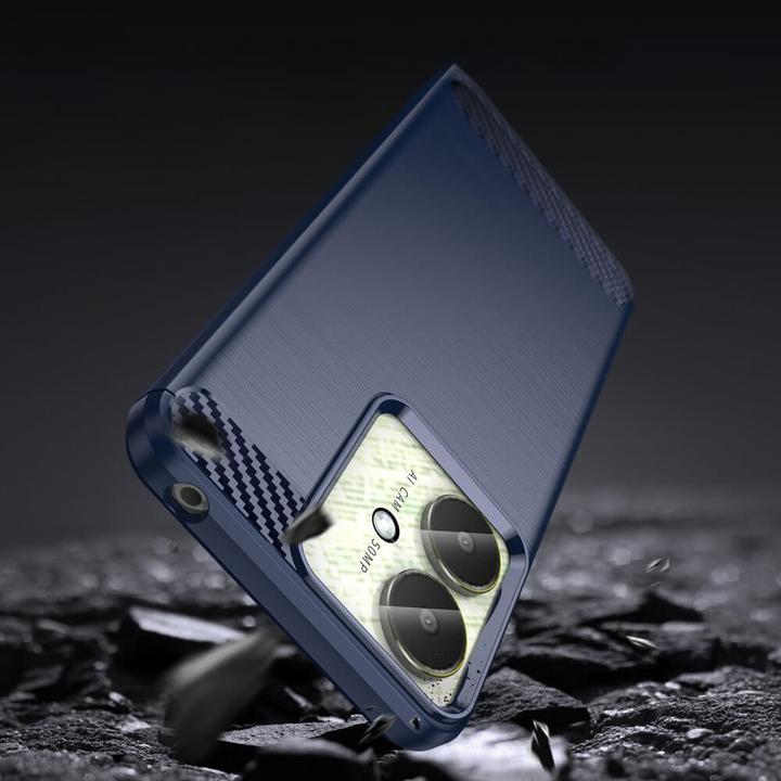 Actual product image Cover-Discount Xiaomi Poco C65 / Redmi 13C - Metal look case blue (Xiaomi Redmi Note 13 4G, Xiaomi Poco C65, Xiaomi Redmi 13C 5G)
