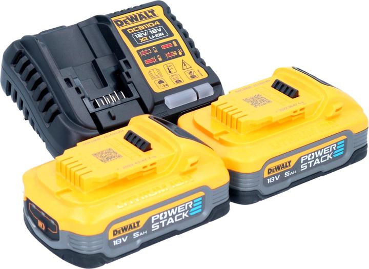 Immagine prodotto DeWalt DCS 571 H2 Akku Handkreissäge 18 V 115 mm Brushless + 2x Powerstack Akku 5,0 Ah + Ladegerät